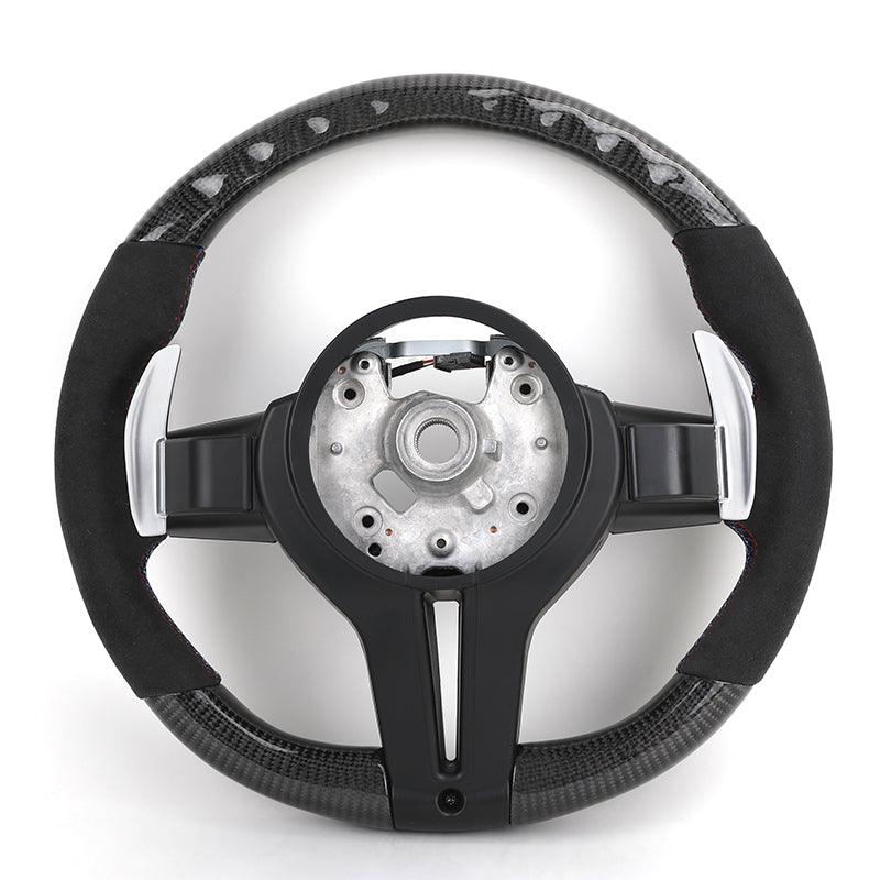 Custom Alcantara Leather Carbon Fiber M Sport Steering Wheel for BMW F30 F10 F32 E60 E46 E90 X5 E70 M3 M4 M5 M6 F90 F80 F82 F87 - YunLexus