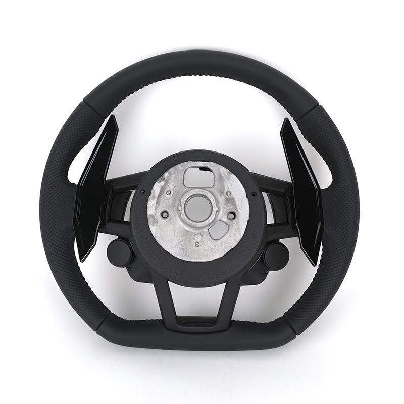Custom Upgrade Volant Lenkrad Black Trim Leather Steering Wheel for Audi A3 A4 A5 A6 A7 A8 C7 S8 R8 Rs3 RS6 B8 B9 S7 RS S Line