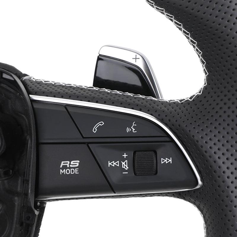 RS Sport Volant Lenkrad Half Perforated Leather Carbon Steering Wheel for Audi S5 A4 B8 B8.5 B9 RS5 RS6 A6 C7 S7 A7 S8 A3 A8 TT