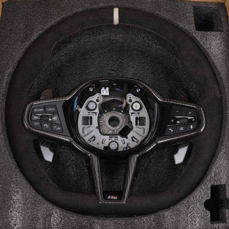 With Carbon Trim Upgrade LCI Steering Wheel for BMW G20 G30 G80 G82 G42 M4 F82 M5 F90 M3 F80 X5 F95 X6 F96 X3M F97 M8 F92 M340i - YunLexus