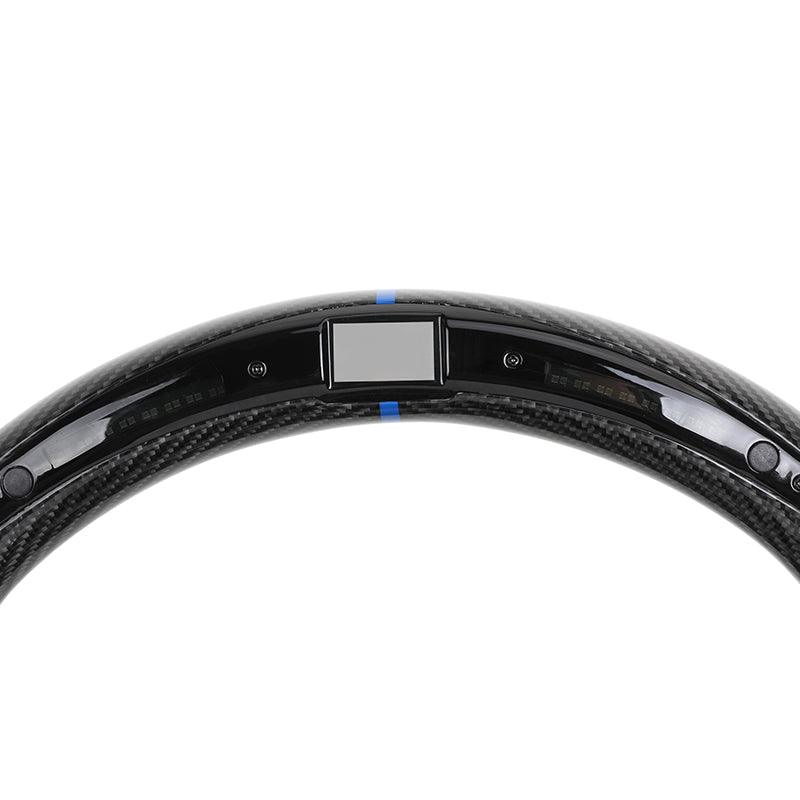Without Center Trim Half Alcantara Carbon LED Steering Wheel Frame for VW Volkswagen Golf Mk4 MK5 MK7 5 6 7 7.5 6R 7R 8R Gti - YunLexus Custom Custom Steering Wheels for Volkswagen