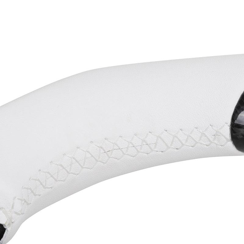Without Center Trim White Leather Carbon Steering Wheel Frame for BMW F01 F02 F07 F10 F15 F16 F30 F80 F82 F85 F87 F90 E90 E92 M3 - YunLexus
