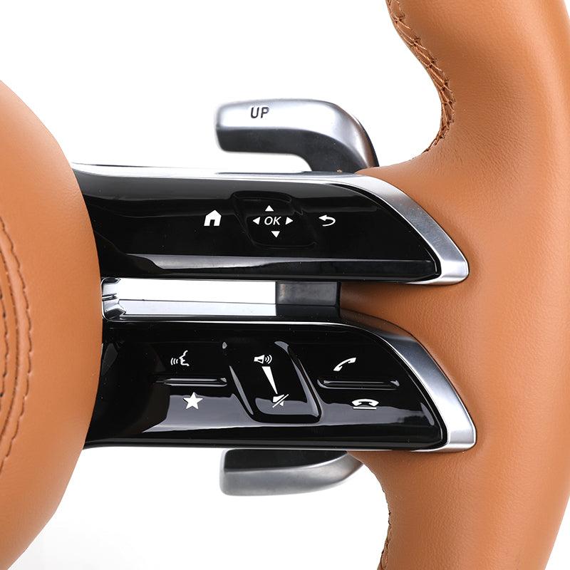 2024 Volant Lenkrad Carbon Steering Wheel for Mercedes Benz W205 W207 CLS W218 W217 C217 X217 W124 GLB C55 C63s C63 AMG Lenkrad - YunLexus Custom Custom Steering Wheels for Mercedes
