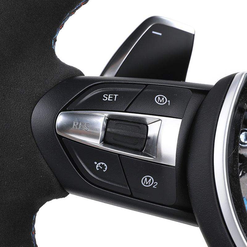 Alcantara Leather Red Top Strip M Sport Lenkrad Volante Steering Wheel for BMW 5 Series F10 F30 X5 E70 F15 F80 E90 E92 F20 F31 - YunLexus