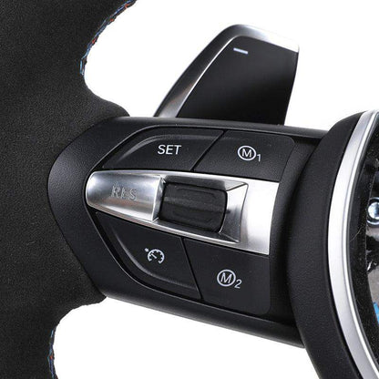 Alcantara Leather Red Top Strip M Sport Lenkrad Volante Steering Wheel for BMW 5 Series F10 F30 X5 E70 F15 F80 E90 E92 F20 F31 - YunLexus