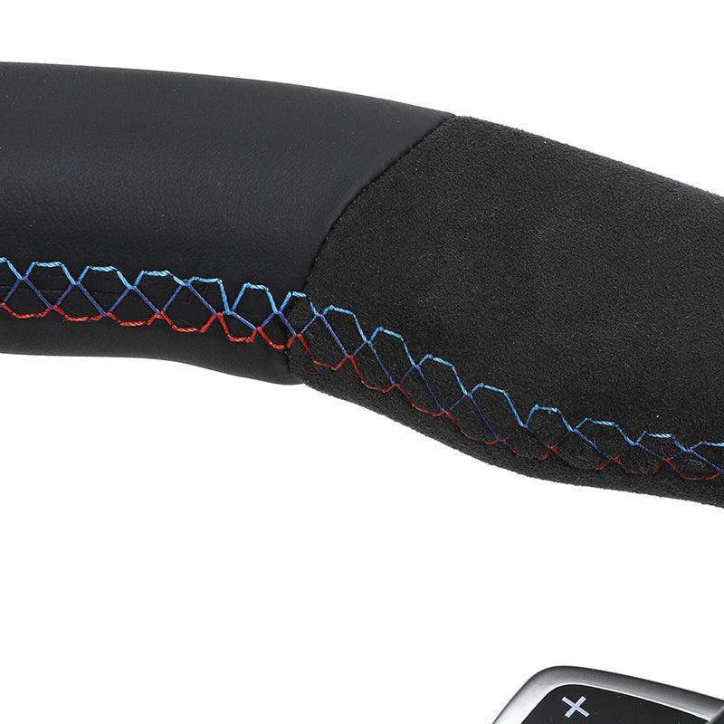 Alcantara Leather Red Top Strip M Sport Lenkrad Volante Steering Wheel for BMW 5 Series F10 F30 X5 E70 F15 F80 E90 E92 F20 F31 - YunLexus