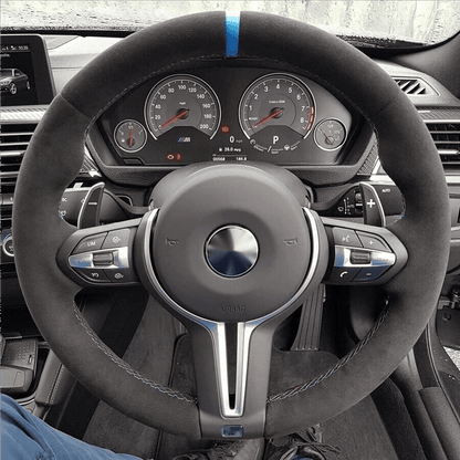 Alcantara M Sport Lenkrad Direksiyon Steering Wheel for BMW F10 F30 X5 E70 F15 F20 F32 F15 X1 E84 X6 E71 E60 F02 F25 E90 M3 M4 - YunLexus