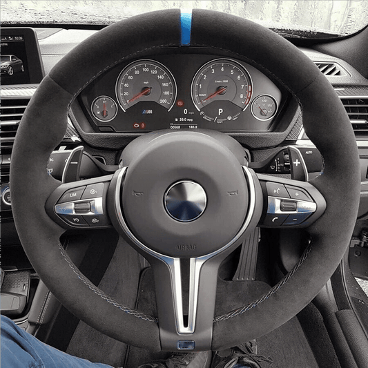 Alcantara M Sport Lenkrad Direksiyon Steering Wheel for BMW F10 F30 X5 E70 F15 F20 F32 F15 X1 E84 X6 E71 E60 F02 F25 E90 M3 M4 - YunLexus