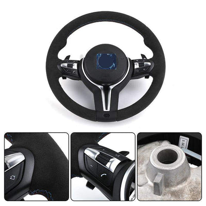 Alcantara M Sport Lenkrad Direksiyon Steering Wheel for BMW F10 F30 X5 E70 F15 F20 F32 F15 X1 E84 X6 E71 E60 F02 F25 E90 M3 M4 - YunLexus