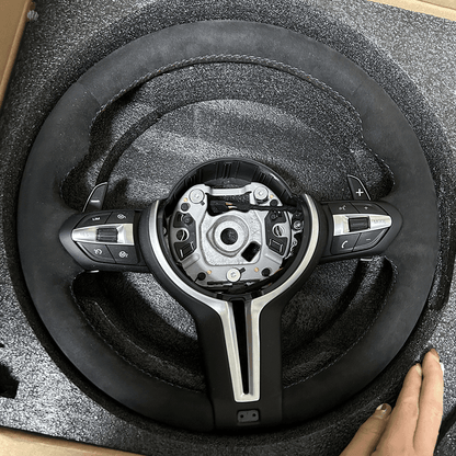 Alcantara M Sport Lenkrad Direksiyon Steering Wheel for BMW F10 F30 X5 E70 F15 F20 F32 F15 X1 E84 X6 E71 E60 F02 F25 E90 M3 M4 - YunLexus