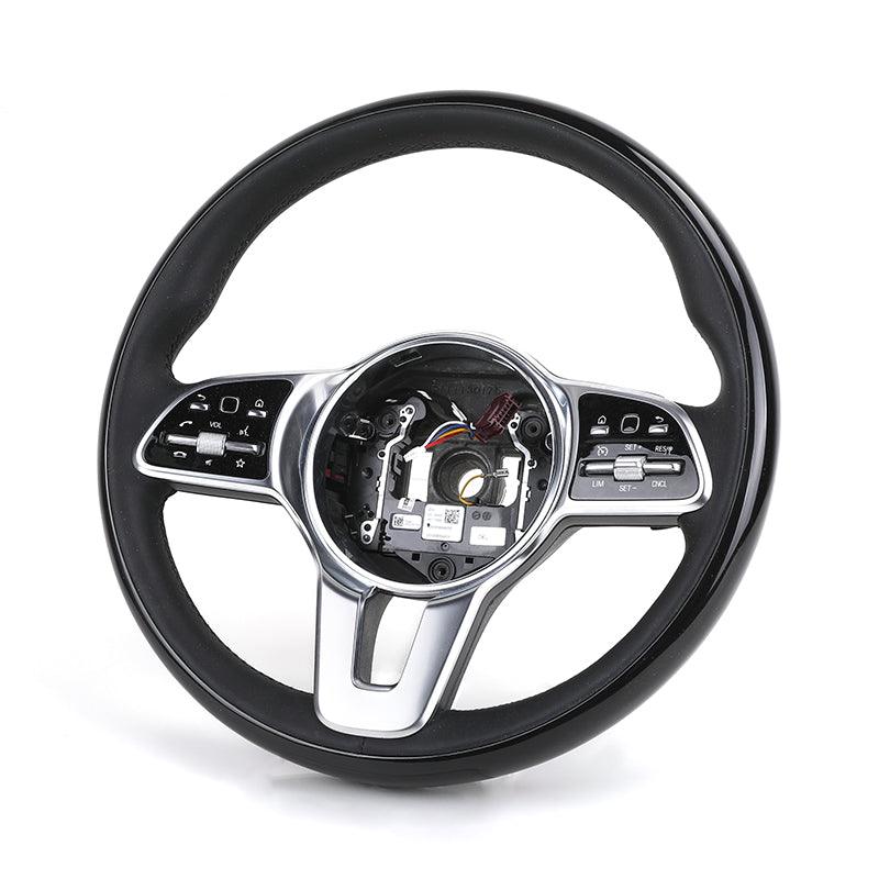 Black Wooden Leather Steering Wheel for Mercedes Benz GLE GLC W253 W166 W167 C167 V167 E63 C43 S63 E55 ML63 AMG GLE350 - YunLexus Custom Custom Steering Wheels for Mercedes