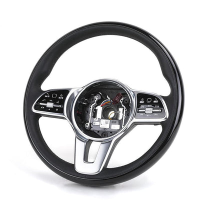 Black Wooden Leather Steering Wheel for Mercedes Benz GLE GLC W253 W166 W167 C167 V167 E63 C43 S63 E55 ML63 AMG GLE350 - YunLexus Custom Custom Steering Wheels for Mercedes