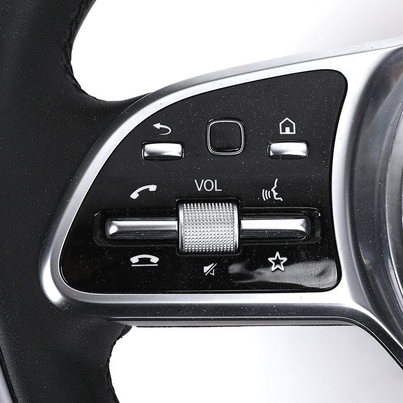 Black Wooden Leather Steering Wheel for Mercedes Benz GLE GLC W253 W166 W167 C167 V167 E63 C43 S63 E55 ML63 AMG GLE350 - YunLexus Custom Custom Steering Wheels for Mercedes