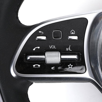 Black Wooden Leather Steering Wheel for Mercedes Benz GLE GLC W253 W166 W167 C167 V167 E63 C43 S63 E55 ML63 AMG GLE350 - YunLexus Custom Custom Steering Wheels for Mercedes