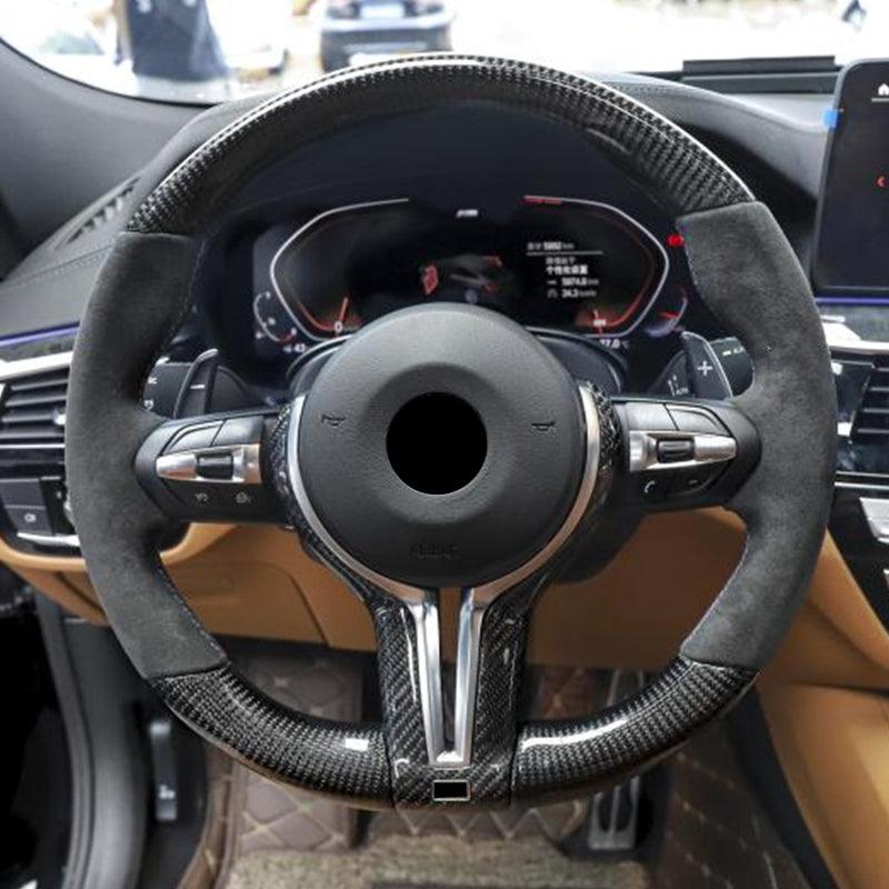 Custom Alcantara Leather Carbon Fiber M Sport Steering Wheel for BMW F30 F10 F32 E60 E46 E90 X5 E70 M3 M4 M5 M6 F90 F80 F82 F87 - YunLexus