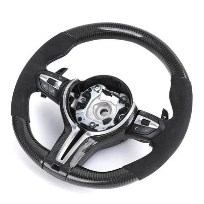 Custom Alcantara Leather Carbon Fiber M Sport Steering Wheel for BMW F30 F10 F32 E60 E46 E90 X5 E70 M3 M4 M5 M6 F90 F80 F82 F87 - YunLexus