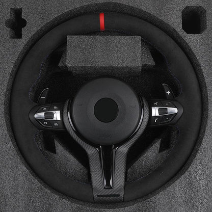 Custom Black Vintage Volant Lenkrad Wooden Steering Wheel for BMW F10 F11 F30 F32 F33 F36 F82 E90 E92 E93 M3 X1 E84 X5 E70 E71 - YunLexus