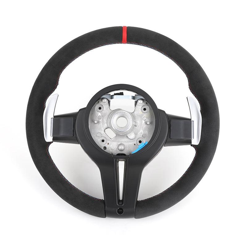Custom Black Vintage Volant Lenkrad Wooden Steering Wheel for BMW F10 F11 F30 F32 F33 F36 F82 E90 E92 E93 M3 X1 E84 X5 E70 E71 - YunLexus