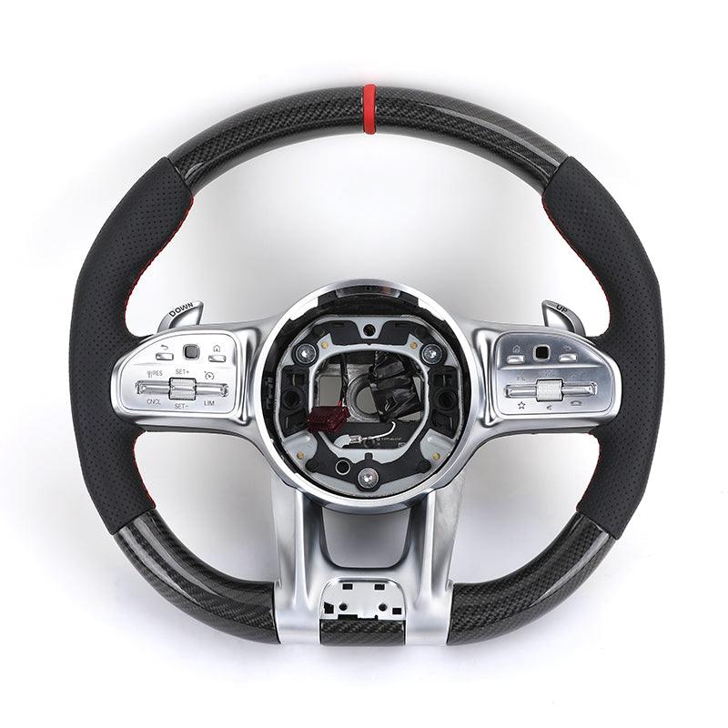 Custom Carbon Fiber Steering Wheel for Mercedes Benz AMG GT G C S Class W211 W222 W221 W204 W222 W205 W212 S63 C300 CLA GLE GLC - YunLexus Custom Custom Steering Wheels for Mercedes