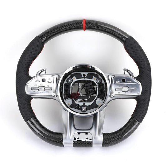Custom Carbon Fiber Steering Wheel for Mercedes Benz AMG GT G C S Class W211 W222 W221 W204 W222 W205 W212 S63 C300 CLA GLE GLC