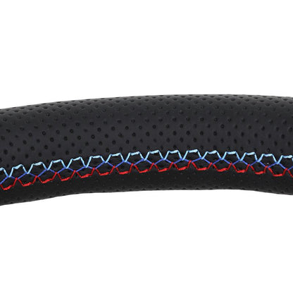 Custom Flat Bottom Full Perforated Leather Steering Wheel for BMW F10 F20 F06 F07 F30 F32 X1 F48 X4 F26 E82 E90 E91 E92 E93 - YunLexus