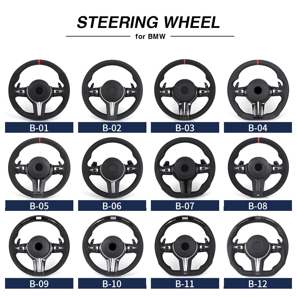 Custom Full Leather M Sport Steering Wheel for BMW F10 F20 F30 F36 M2 F87 M3 F80 M4 F82 M5 F90 X3M F97 X5 E70 E88 E90 E92 E93 - YunLexus