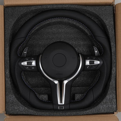 Custom Full Leather M Sport Steering Wheel for BMW F10 F20 F30 F36 M2 F87 M3 F80 M4 F82 M5 F90 X3M F97 X5 E70 E88 E90 E92 E93 - YunLexus
