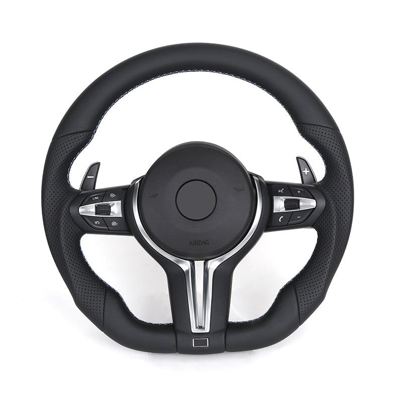 Custom Full Leather M Sport Steering Wheel for BMW F10 F20 F30 F36 M2 F87 M3 F80 M4 F82 M5 F90 X3M F97 X5 E70 E88 E90 E92 E93 - YunLexus