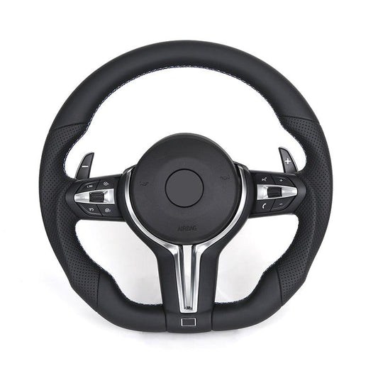 Custom Full Leather M Sport Steering Wheel for BMW F10 F20 F30 F36 M2 F87 M3 F80 M4 F82 M5 F90 X3M F97 X5 E70 E88 E90 E92 E93 - YunLexus