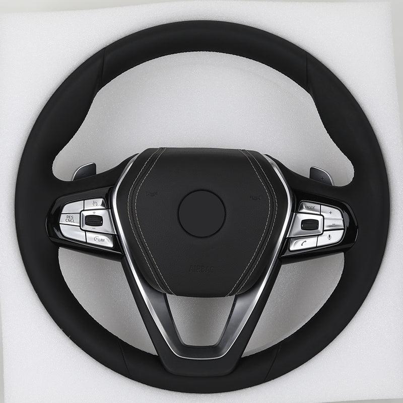Custom Full Leather Steering Wheel for BMW F10 F20 F30 F31 F36 G20 G21 M3 G80 G81 M4 G82 G83 G30 X3 G01 X3M F97 X4 G02 X4M F98 - YunLexus