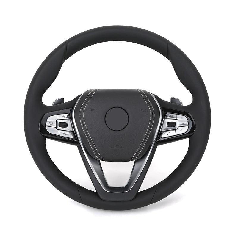 Custom Full Leather Steering Wheel for BMW F10 F20 F30 F31 F36 G20 G21 M3 G80 G81 M4 G82 G83 G30 X3 G01 X3M F97 X4 G02 X4M F98 - YunLexus