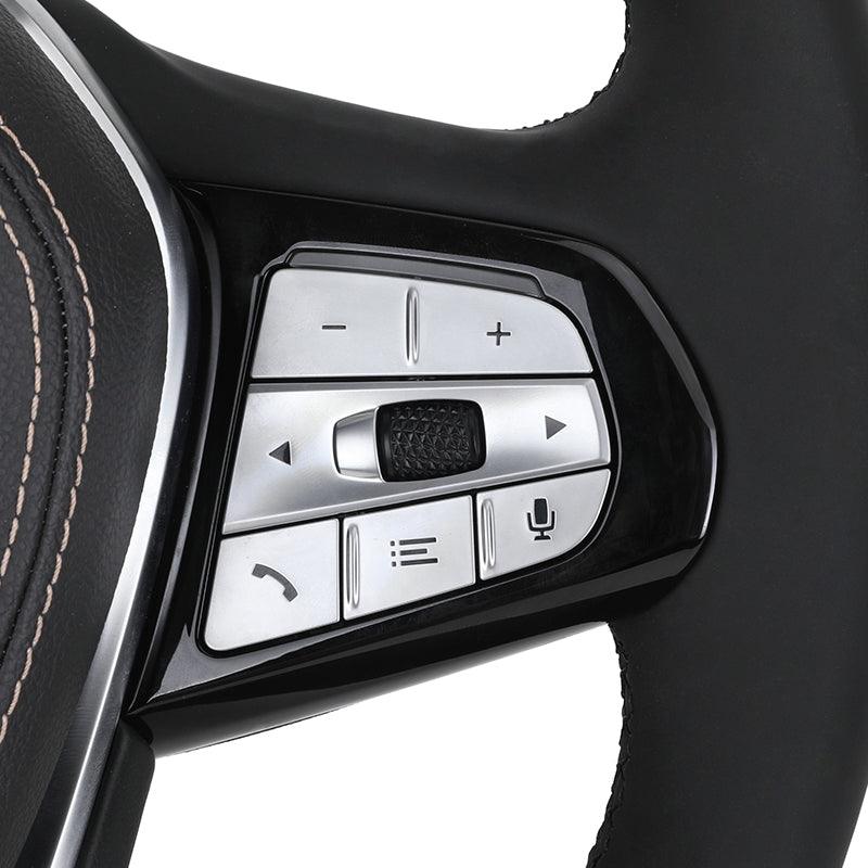 Custom Full Leather Steering Wheel for BMW F10 F30 F02 F07 F18 F36 M3 F80 M4 F82 F12 X5M F95 X6 G06 F15 F16 F96 X7 G07 Z4 G29 - YunLexus