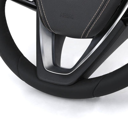 Custom Full Leather Steering Wheel for BMW F10 F30 F02 F07 F18 F36 M3 F80 M4 F82 F12 X5M F95 X6 G06 F15 F16 F96 X7 G07 Z4 G29 - YunLexus