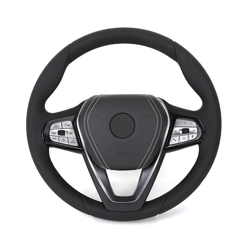 Custom Full Leather Steering Wheel for BMW F10 F30 F02 F07 F18 F36 M3 F80 M4 F82 F12 X5M F95 X6 G06 F15 F16 F96 X7 G07 Z4 G29 - YunLexus