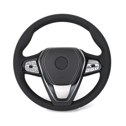 Custom Full Leather Steering Wheel for BMW F10 F30 F02 F07 F18 F36 M3 F80 M4 F82 F12 X5M F95 X6 G06 F15 F16 F96 X7 G07 Z4 G29 - YunLexus