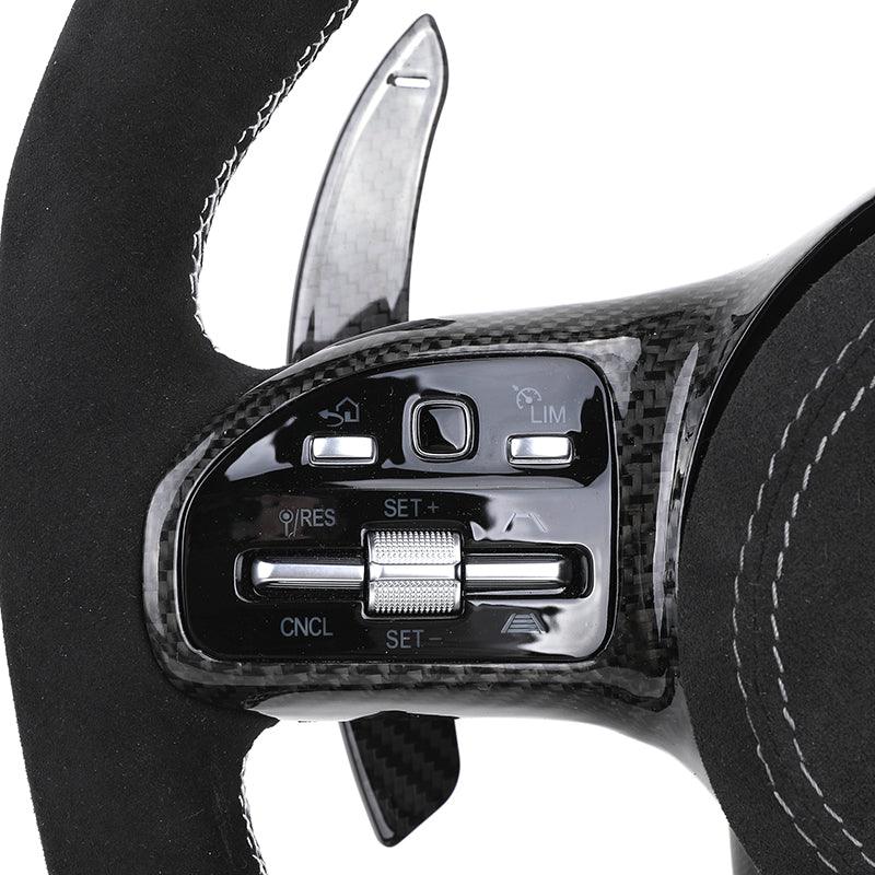 Custom Half Alcantara Carbon Fiber Steering Wheel for Mercedes Benz GL X164 X166 GLC X253 C253 GLS X167 G Wagon W463 G63 AMG - YunLexus Custom Custom Steering Wheels for Mercedes