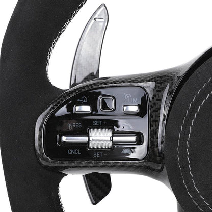 Custom Half Alcantara Carbon Fiber Steering Wheel for Mercedes Benz GL X164 X166 GLC X253 C253 GLS X167 G Wagon W463 G63 AMG - YunLexus Custom Custom Steering Wheels for Mercedes