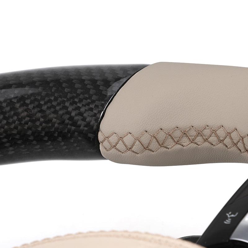Custom Half Leather Carbon Fibre Steering Wheel for BMW F10 F30 F11 F26 F32 F80 F82 F90 F92 E70 E71 X5 F15 E60 E90 E93 Z4 E89 - YunLexus