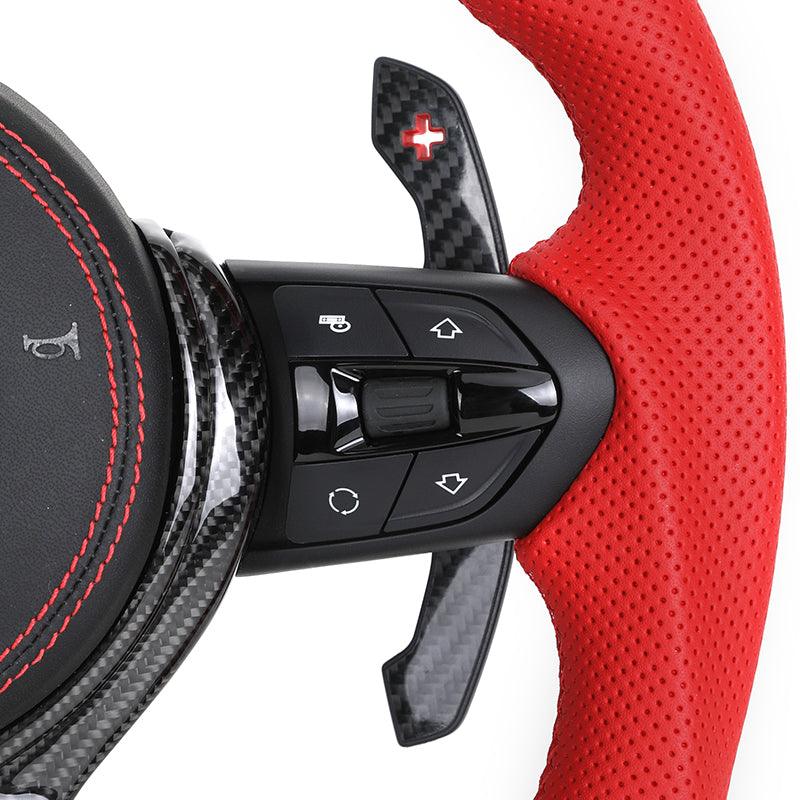 Custom Half Perforated Leather Carbon Fiber Steering Wheel for BMW F10 F30 X5 E70 X6 E71 E81 E82 E83 E84 E87 E88 E90 E91 E92 E93 - YunLexus
