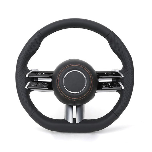 Custom Half Perforated Leather Steering Wheel for Mercedes Benz E Class W212 W213 C238 Coupe E500 EQA EQC E53 E63 AMG GT W447