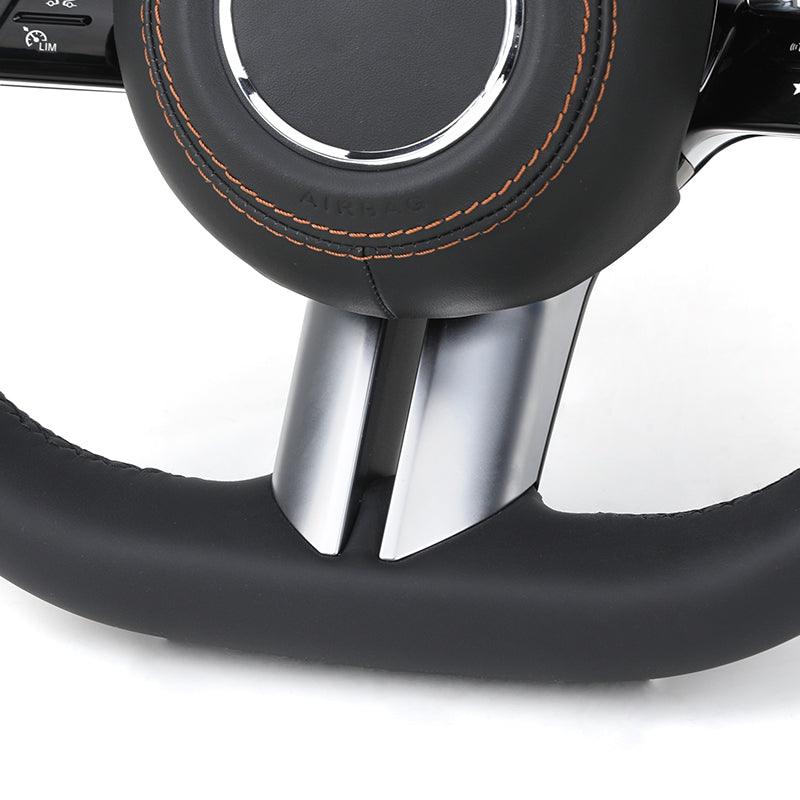 Custom Half Perforated Leather Steering Wheel for Mercedes Benz E Class W212 W213 C238 Coupe E500 EQA EQC E53 E63 AMG GT W447 - YunLexus Custom Custom Steering Wheels for Mercedes