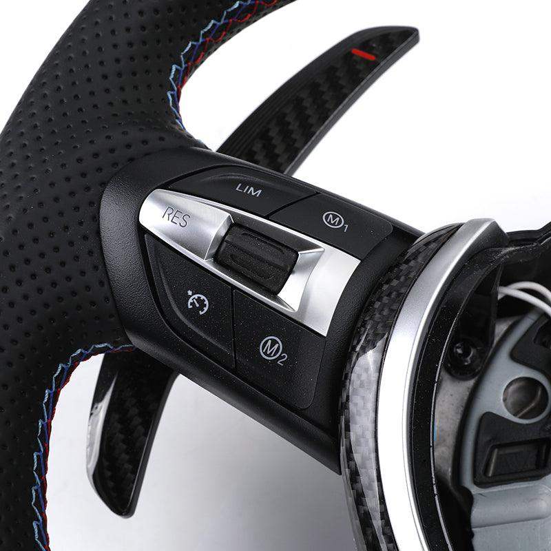Custom Heated M Led Display Carbon Fiber Steering Wheel for BMW M2 M3 M4 M5 F10 F50 F30 F32 F80 F82 F90 E90 E92 E60 E63 G20 G30 - YunLexus