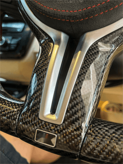 Custom Heated M Led Display Carbon Fiber Steering Wheel for BMW M2 M3 M4 M5 F10 F50 F30 F32 F80 F82 F90 E90 E92 E60 E63 G20 G30 - YunLexus