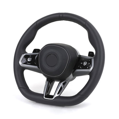 Custom ID8 Lenkrad Volant Leather M Sport Steering Wheel for BMW F10 F30 F20 F01 F07 F32 F82 M4 M3 X3 G01 G12 G20 G30 G80 G05 - YunLexus