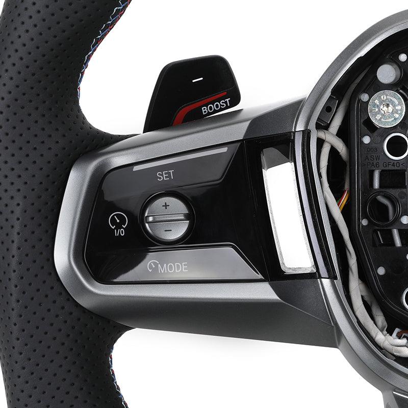 Custom Leather Carbon Fiber Steering Wheel for BMW M3 F80 F82 X5M F85 M2 F87 M5 F90 X3M F97 G20 M5 G30 G42 G80 G82 M235i M340i - YunLexus