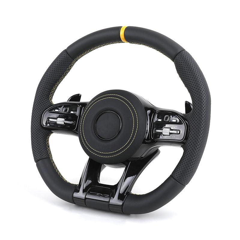 Custom Leather Steering Wheel for Mercedes Benz AMG W204 W205 W206 W207 W212 W213 X253 W217 W221 W222 W223 GLE W166 W167 W219 - YunLexus Custom Custom Steering Wheels for Mercedes