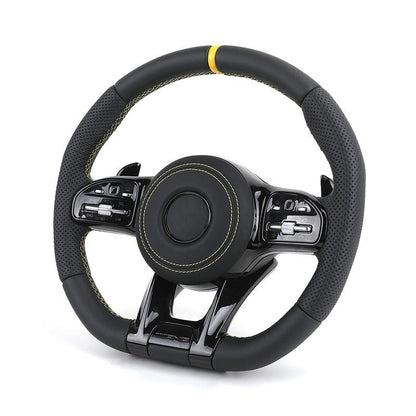 Custom Leather Steering Wheel for Mercedes Benz AMG W204 W205 W206 W207 W212 W213 X253 W217 W221 W222 W223 GLE W166 W167 W219 - YunLexus Custom Custom Steering Wheels for Mercedes