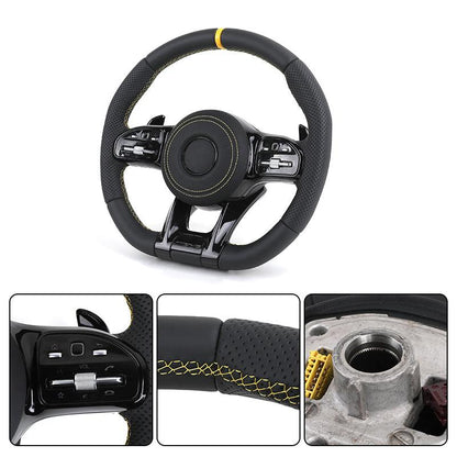 Custom Leather Steering Wheel for Mercedes Benz AMG W204 W205 W206 W207 W212 W213 X253 W217 W221 W222 W223 GLE W166 W167 W219 - YunLexus Custom Custom Steering Wheels for Mercedes