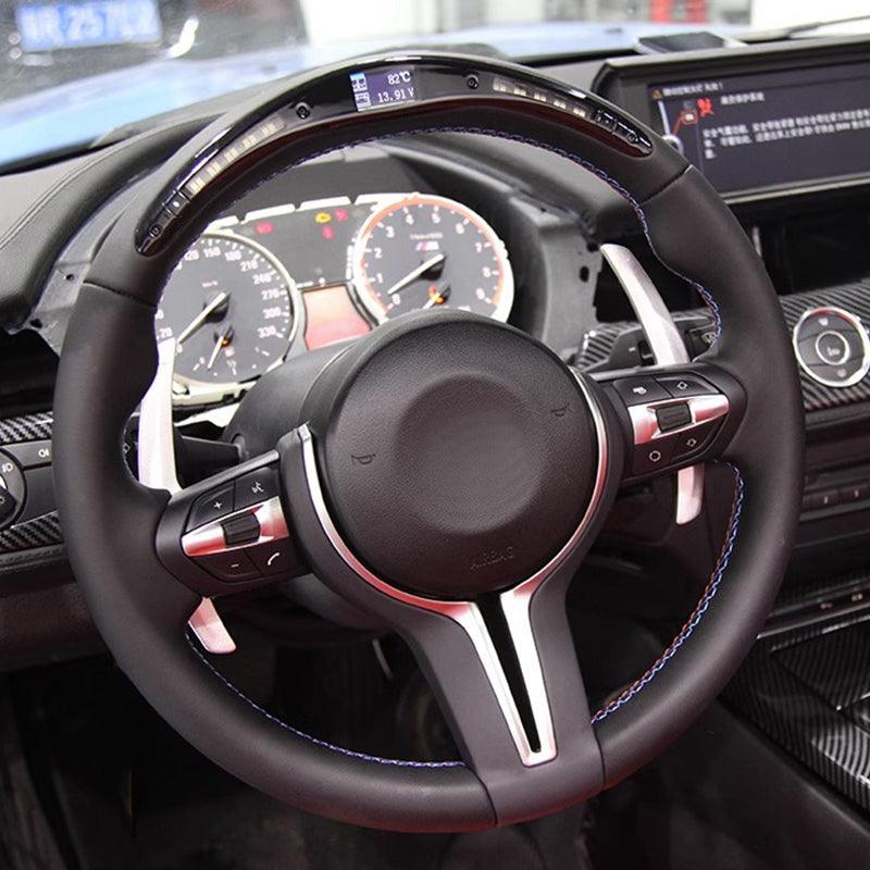 Custom LED Leather Carbon Fiber M Performance Steering Wheel for BMW E90 E60 E46 X5 E70 X6 E71 E92 M3 E39 E82 E36 X1 E84 E63 E93 - YunLexus