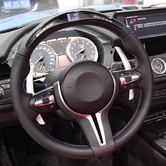 Custom LED Leather Carbon Fiber M Performance Steering Wheel for BMW E90 E60 E46 X5 E70 X6 E71 E92 M3 E39 E82 E36 X1 E84 E63 E93 - YunLexus